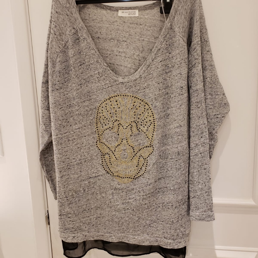 Zara skull sweatshirt